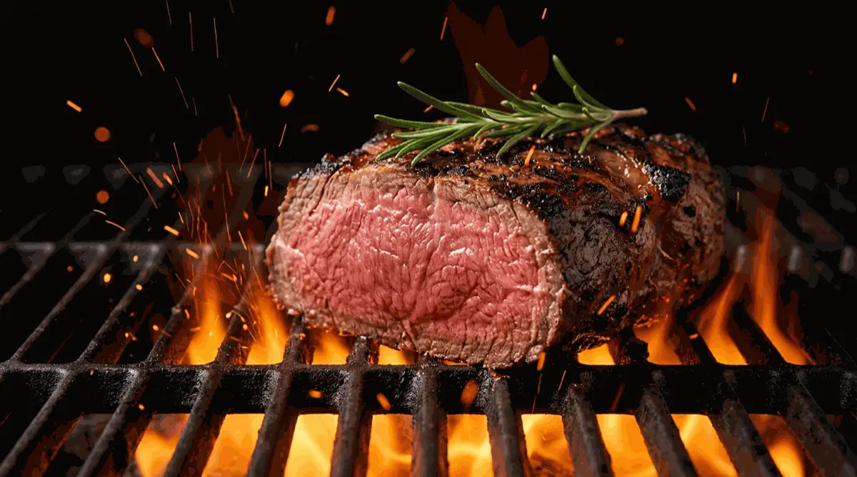 Illustration: Grill mit Flammen